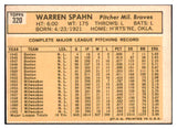 1963 Topps Baseball #320 Warren Spahn Braves EX-MT 511383