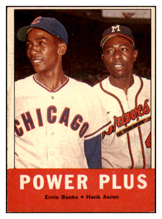 1963 Topps Baseball #242 Hank Aaron Ernie Banks EX-MT 511384