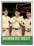 1963 Topps Baseball #173 Mickey Mantle Bobby Richardson EX 511390