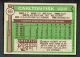 1976 Topps Baseball #365 Carlton Fisk Red Sox EX 511425