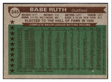 1976 Topps Baseball #345 Babe Ruth ATG Yankees VG-EX 511426