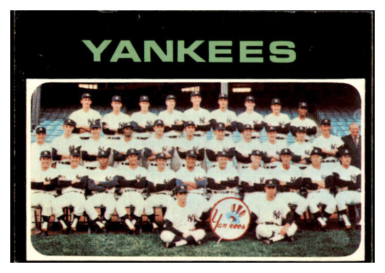 1971 Topps Baseball #543 New York Yankees Team EX 511450