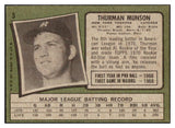 1971 Topps Baseball #005 Thurman Munson Yankees EX 511482