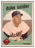 1959 Topps Baseball #020 Duke Snider Dodgers EX-MT 511487