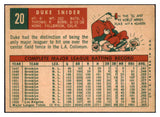 1959 Topps Baseball #020 Duke Snider Dodgers EX-MT 511487