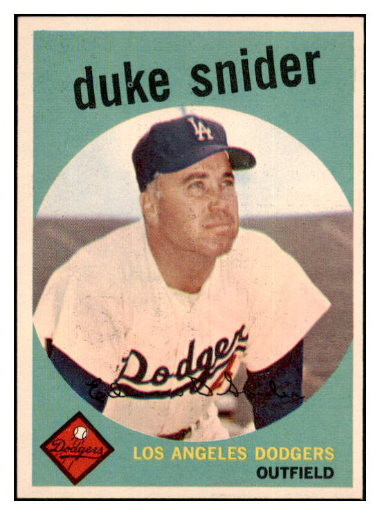 1959 Topps Baseball #020 Duke Snider Dodgers EX-MT 511488