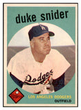 1959 Topps Baseball #020 Duke Snider Dodgers EX-MT 511488