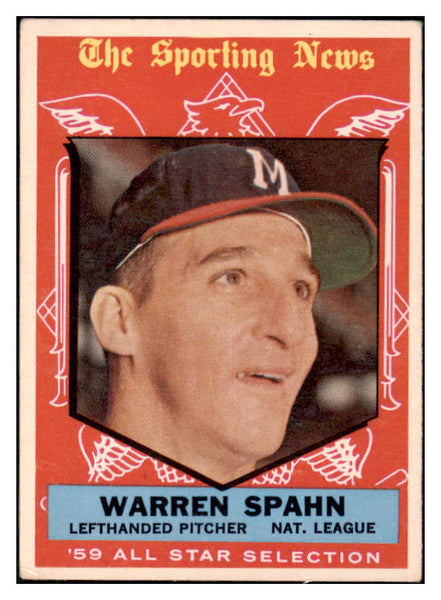 1959 Topps Baseball #571 Warren Spahn A.S. Braves VG-EX 511496