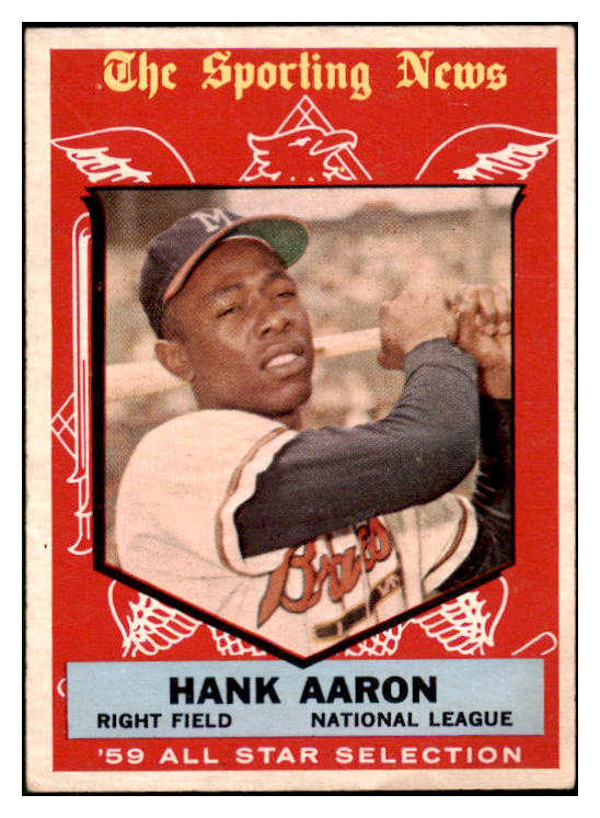 1959 Topps Baseball #561 Hank Aaron A.S. Braves EX 511499