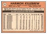 1969 Topps Baseball #375 Harmon Killebrew Twins VG-EX 511507