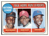 1969 Topps Baseball #006 N.L. Home Run Leaders Banks EX 511520