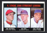 1967 Topps Baseball #237 A.L. Strike Out Leaders Kaat VG-EX 511532