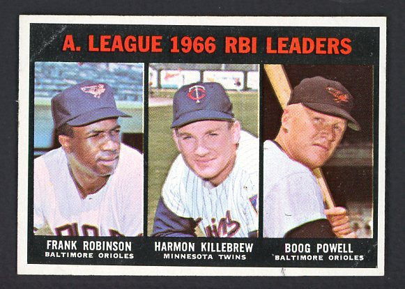 1967 Topps Baseball #241 A.L. RBI Leaders Robinson EX 511534