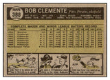 1961 Topps Baseball #388 Roberto Clemente Pirates NR-MT 511537