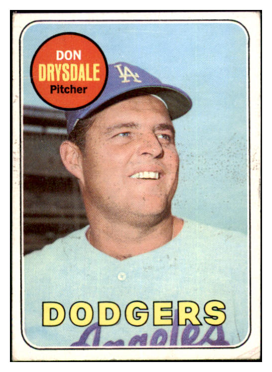 1969 Topps Baseball #400 Don Drysdale Dodgers VG-EX 511554