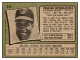 1971 Topps Baseball #640 Frank Robinson Orioles VG-EX 511567