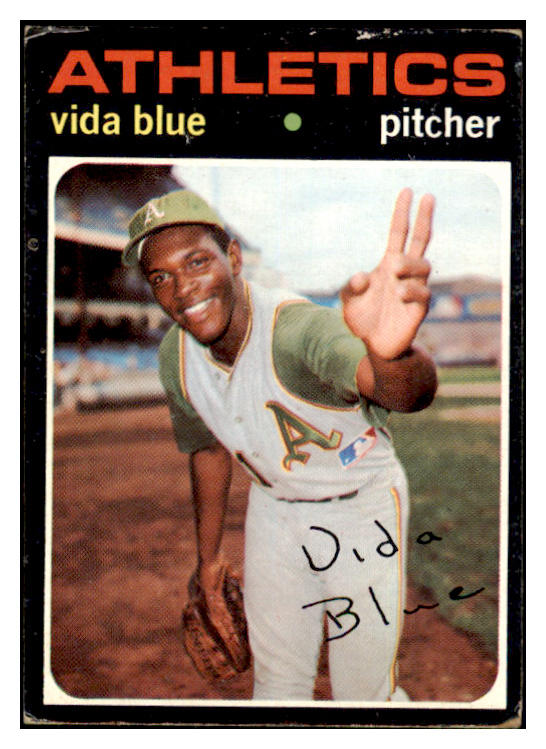 1971 Topps Baseball #544 Vida Blue A's VG-EX 511570