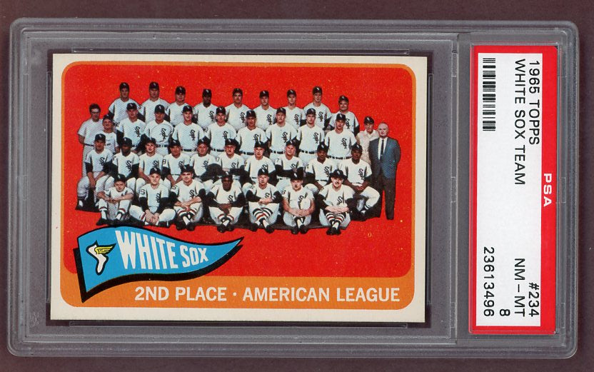 1965 Topps Baseball #234 Chicago White Sox Team PSA 8 NM/MT 511635