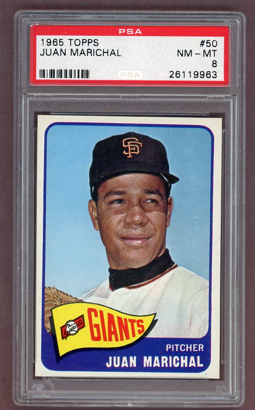 1965 Topps Baseball #050 Juan Marichal Giants PSA 8 NM/MT 511644