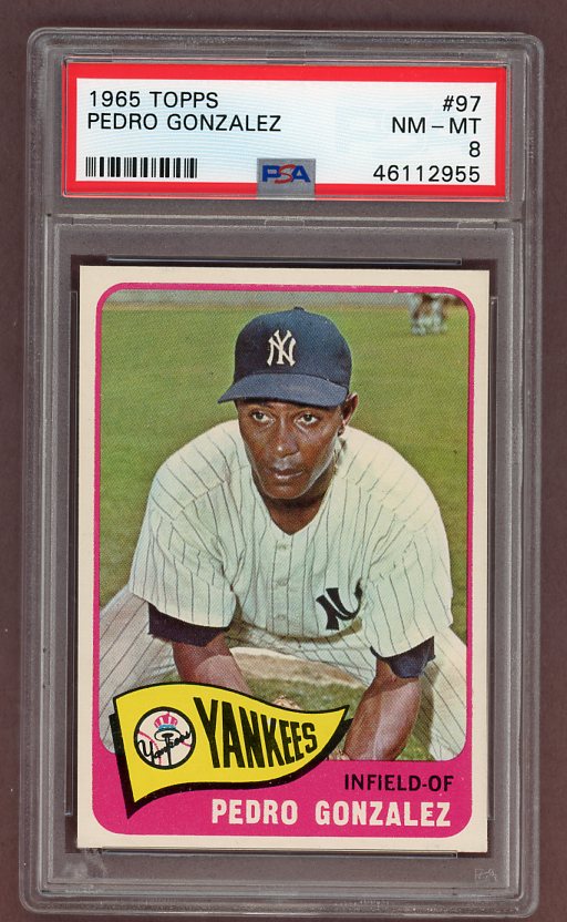 1965 Topps Baseball #097 Pedro Gonzalez Yankees PSA 8 NM/MT 511676