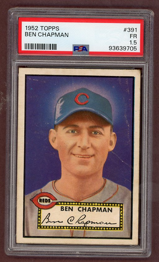 1952 Topps Baseball #391 Ben Chapman Reds PSA 1.5 FR 511704