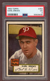 1952 Topps Baseball #352 Karl Drews Phillies PSA 3 VG 511711