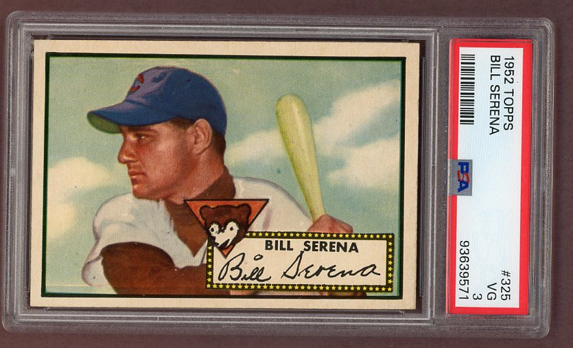 1952 Topps Baseball #325 Bill Serena Cubs PSA 3 VG 511723