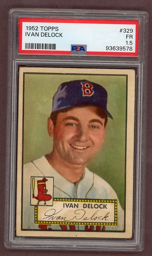 1952 Topps Baseball #329 Ike Delock Red Sox PSA 1.5 FR 511725