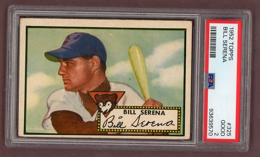 1952 Topps Baseball #325 Bill Serena Cubs PSA 2 GD 511729