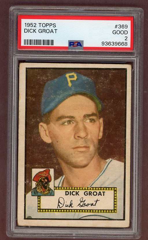 1952 Topps Baseball #369 Dick Groat Pirates PSA 2 GD 511743