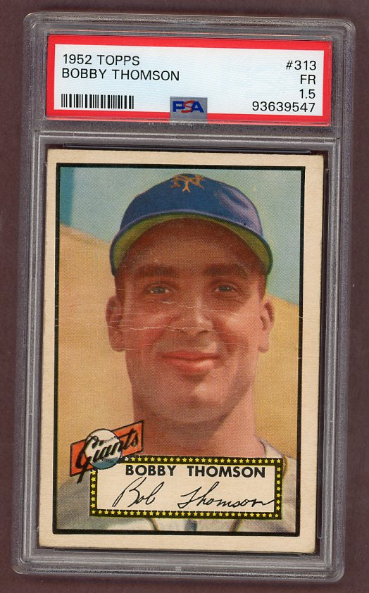 1952 Topps Baseball #313 Bobby Thomson Giants PSA 1.5 FR 511778