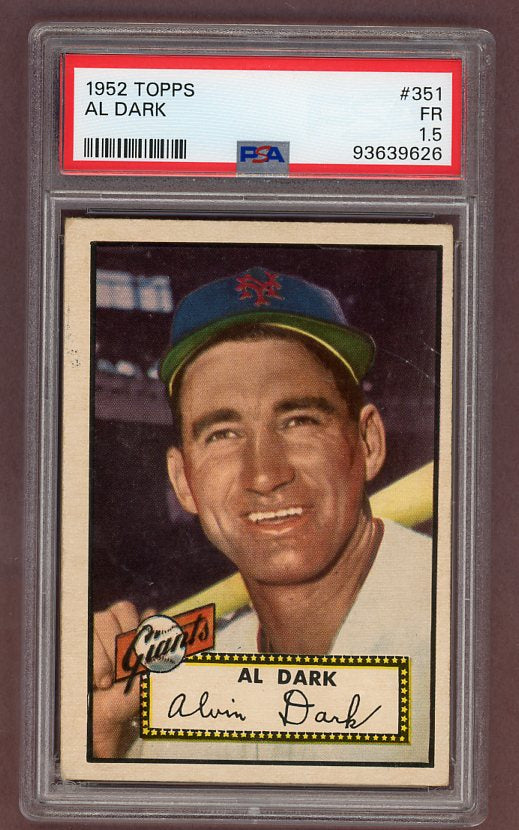 1952 Topps Baseball #351 Al Dark Giants PSA 1.5 FR 511785