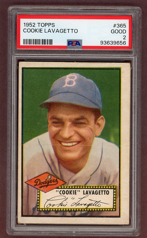 1952 Topps Baseball #365 Cookie Lavagetto Dodgers PSA 2 GD 511799