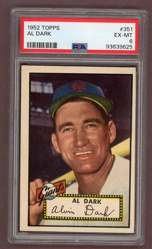 1952 Topps Baseball #351 Al Dark Giants PSA 6 EX-MT 511825