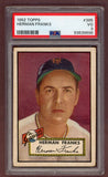 1952 Topps Baseball #385 Herman Franks Giants PSA 3 VG 511862