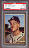 1962 Topps Baseball #053 Tony Cloninger Braves PSA 6 EX-MT 511918