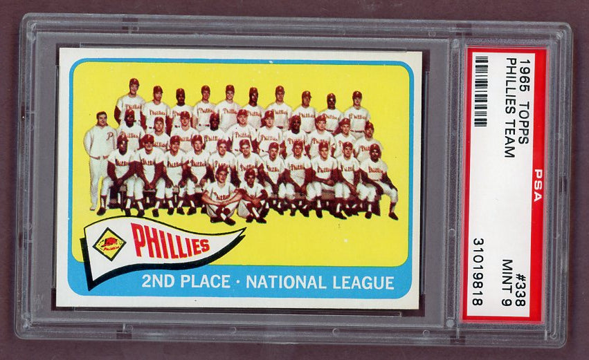 1965 Topps Baseball #338 Philadelphia Phillies Team PSA 9 MINT 511943