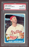 1965 Topps Baseball #372 Clay Dalrymple Phillies PSA 8 NM/MT 511949