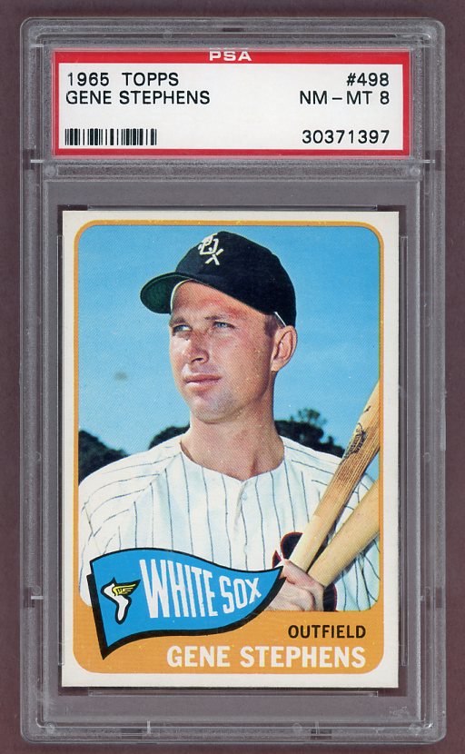 1965 Topps Baseball #498 Gene Stephens White Sox PSA 8 NM/MT 511988