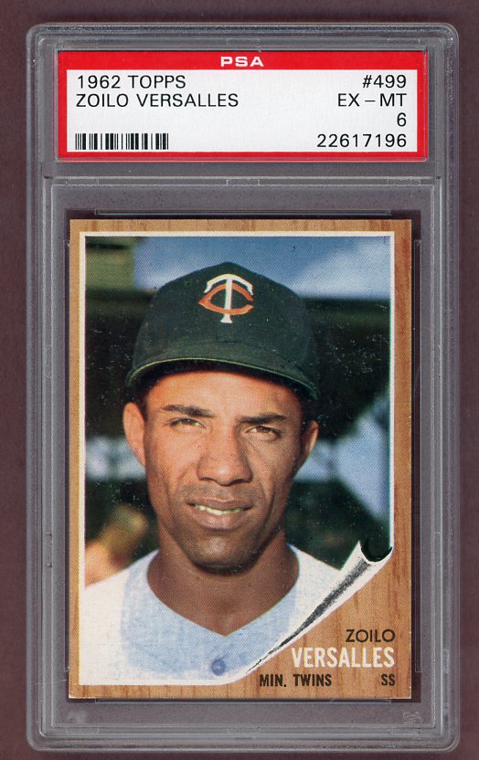 1962 Topps Baseball #499 Zoilo Versalles Twins PSA 6 EX-MT 512027