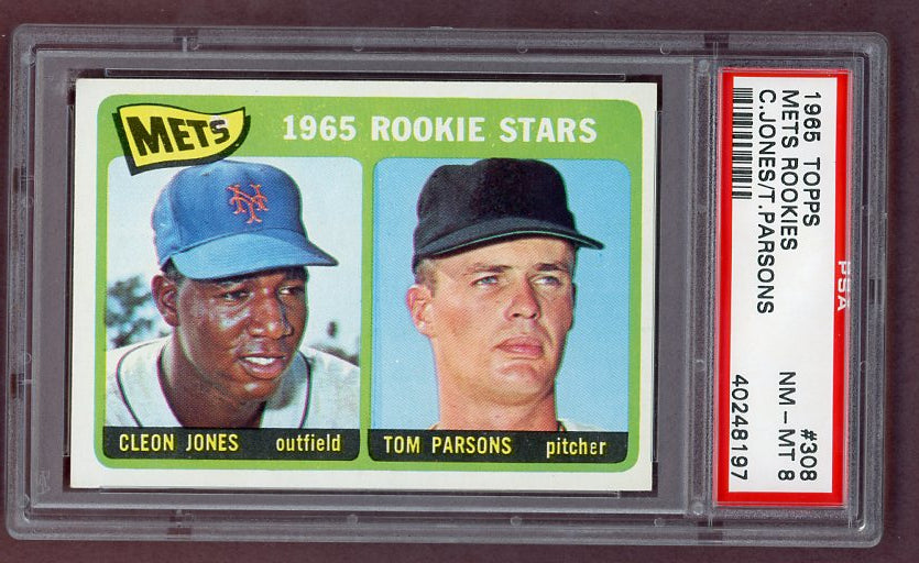 1965 Topps Baseball #308 Cleon Jones Mets PSA 8 NM/MT 512040