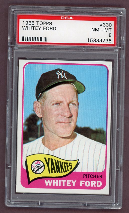 1965 Topps Baseball #330 Whitey Ford Yankees PSA 8 NM/MT 512042