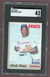 1970 Topps Baseball #500 Hank Aaron Braves SGC 4 VG-EX 512093