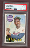 1969 Topps Baseball #100 Hank Aaron Braves PSA 4 VG-EX 512094