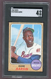 1968 Topps Baseball #110 Hank Aaron Braves SGC 4 VG-EX 512102