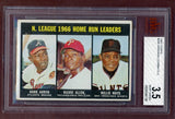 1967 Topps Baseball #244 N.L. Home Run Leaders Aaron Mays BVG 3.5 VG+ 512103