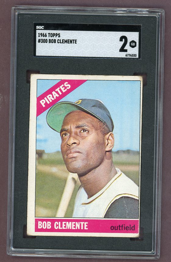 1966 Topps Baseball #300 Roberto Clemente Pirates SGC 2 GD 512121