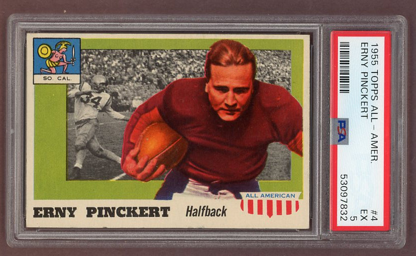 1955 Topps Football #004 Erny Pinckert USC PSA 5 EX 512132