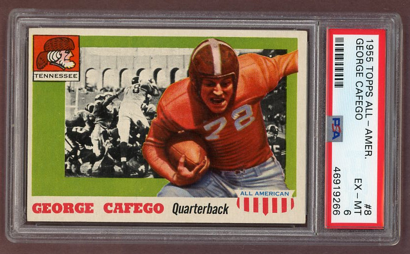 1955 Topps Football #008 George Cafego Tennessee PSA 6 EX-MT 512135