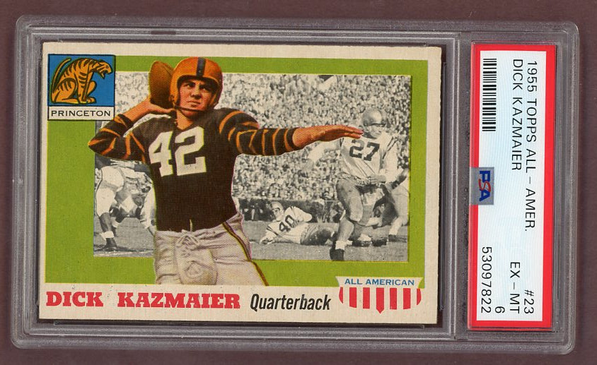 1955 Topps Football #023 Dick Kazmaier Princeton PSA 6 EX-MT 512149